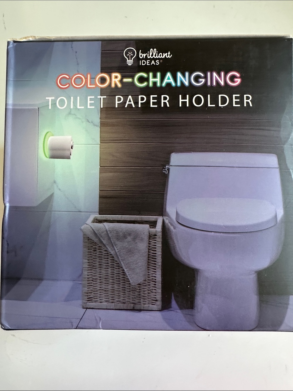 Color-Changing Toilet Paper Holder - White